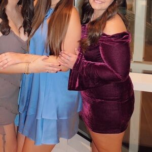 Lulu's Rich Purple Velvet Dress